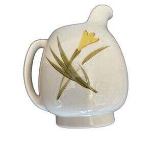 Winfield Ware China Pottery Tiger Iris Water Juice Pitcher Santa Monica CA